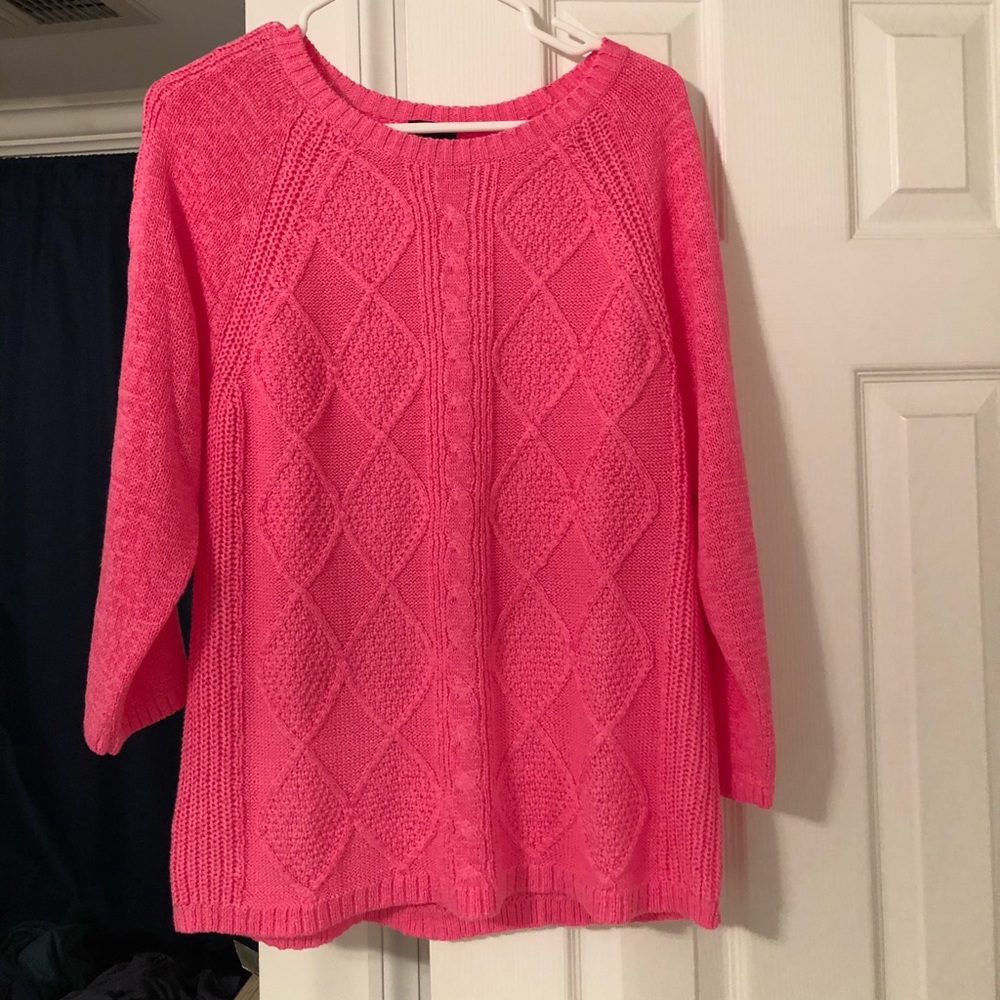 EUC Talbots Pink Soft Stretchy Knit Sweater